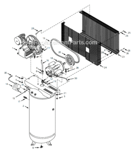 Page A Diagram and Parts List for HS4817 1999 Campbell Hausfeld Compressor